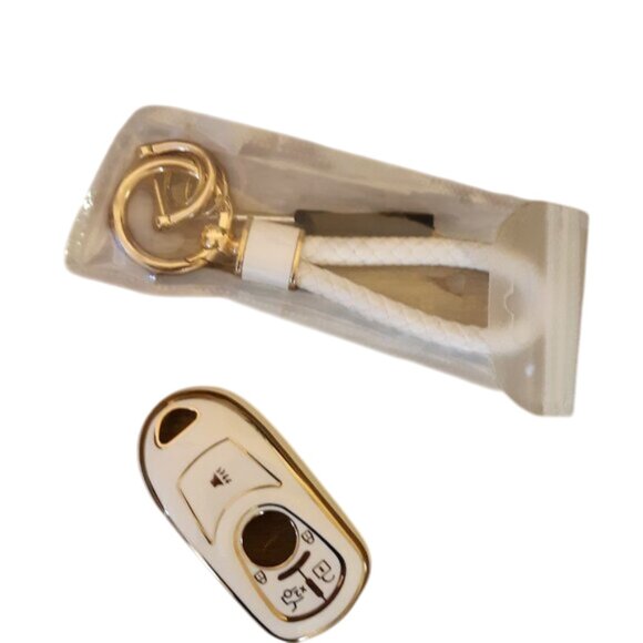 Key Fob Cover For Buick Smart Remote Key - 4 Buttons - White - Picture 4 of 9